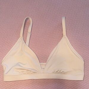 🆕 PINK UNLINED TRIANGLE BRALETTE (Small / Base Stretch Micro in Marzipan)